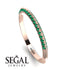 Hidden Emerald Wedding Band - Anastasia No. 5